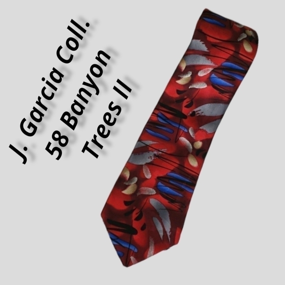 J. Garcia Banyan Trees II Coll 58 Silk Tie EUC6 - Picture 1 of 11